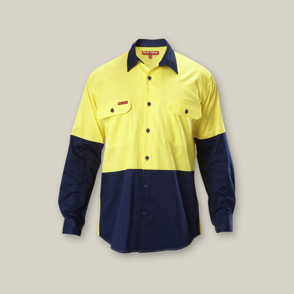 Y07558-KOOLGEAR HI-VIS 2 TONE VENTED LONG SLEEVE SHIRT