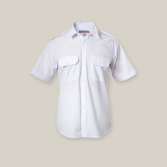 Y07691-SHORT SLEEVE PERMANENT PRESS SHIRT WITH EPAULETTES