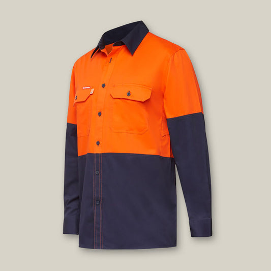 Y07730-KOOLGEAR HI-VIS 2 TONE VENTED LONG SLEEVE SHIRT