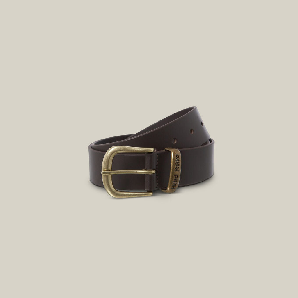 Y09402-HY LEATHER & BRASS BUCKLE BELT