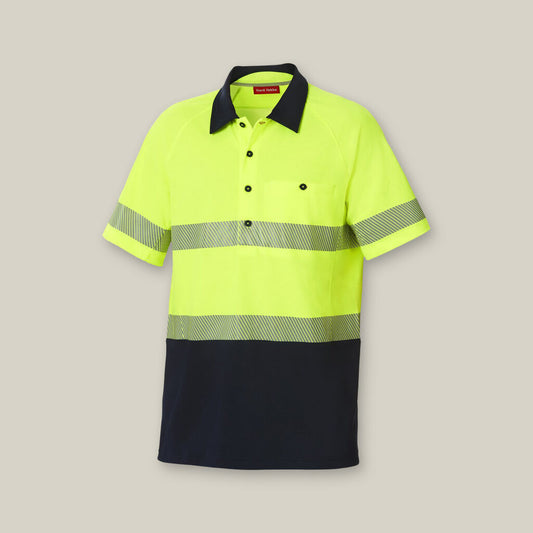 Y11383-KOOLGEAR HI-VIS 2 TONE TAPED VENTED SHORT SLEEVE POLO