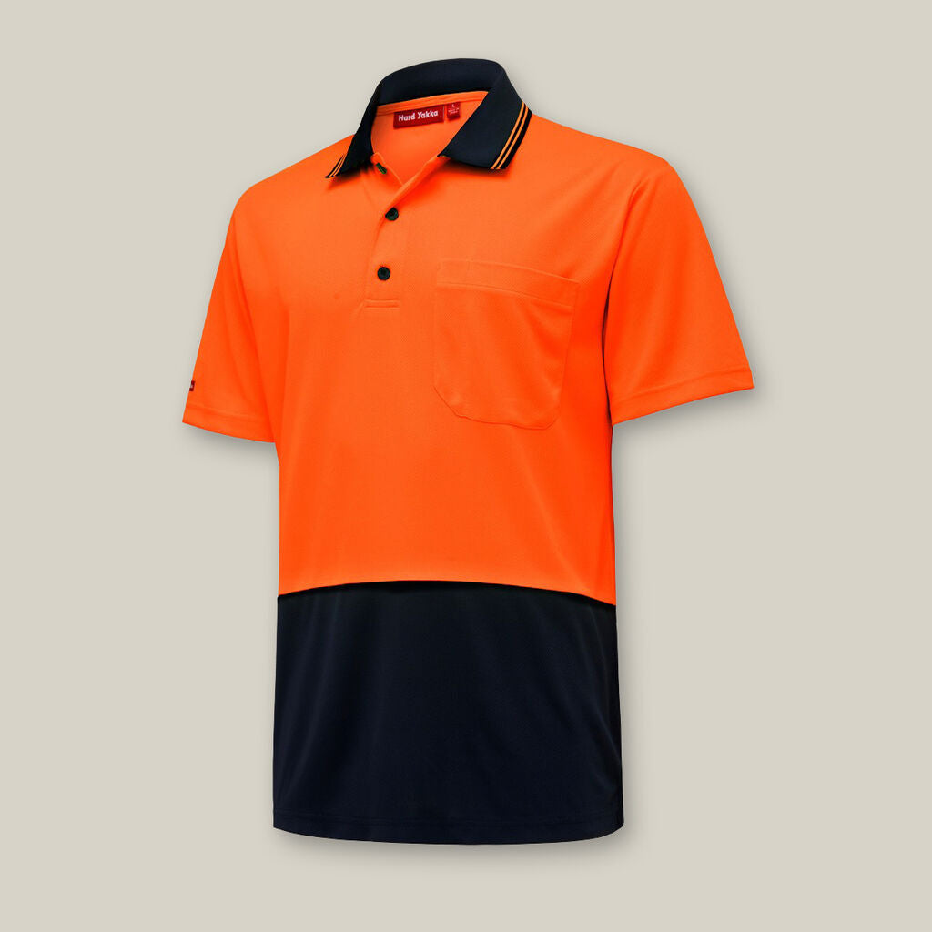 Y19605-CORE 2 TONE HI-VIS SHORT SLEEVE POLO