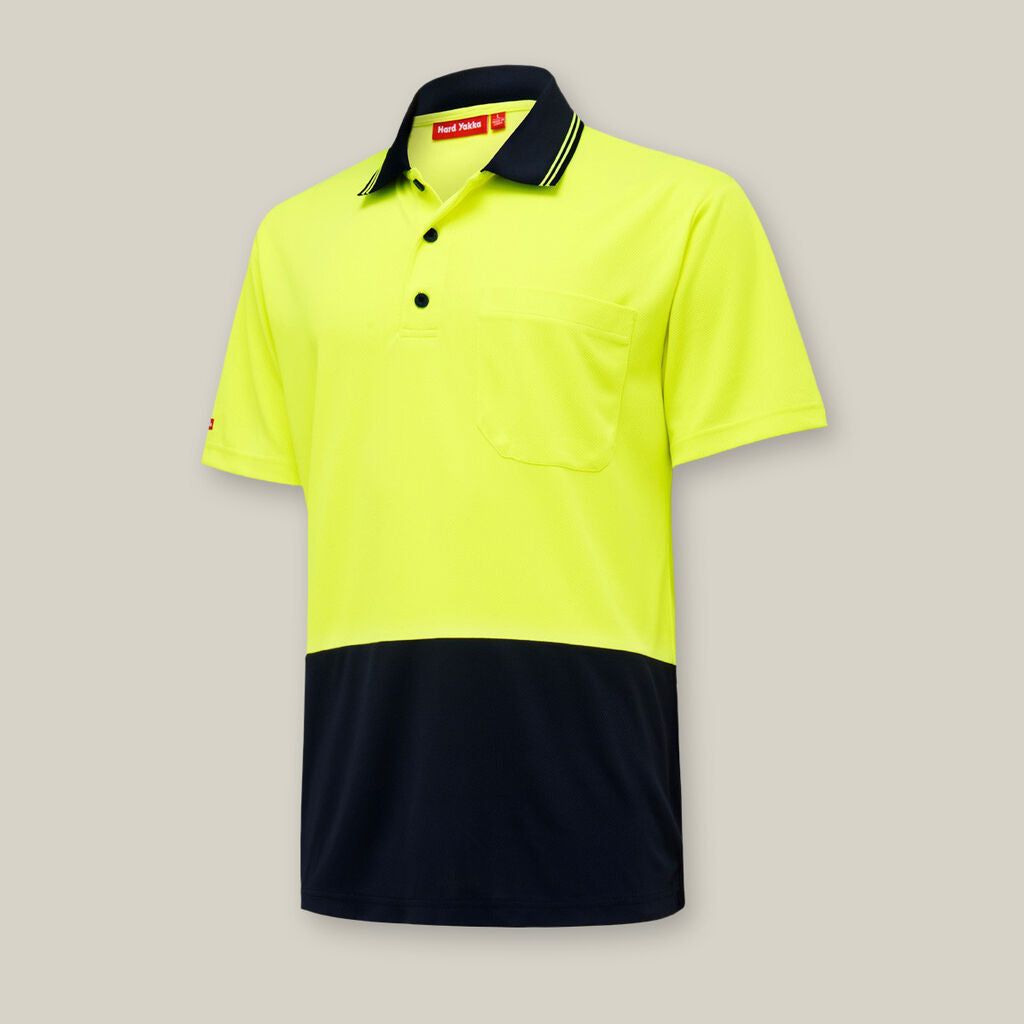 Y19605-CORE 2 TONE HI-VIS SHORT SLEEVE POLO