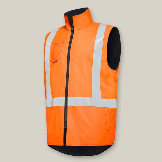 Y21480-HI-VIS TAPED ALL WEATHER FLEECE VEST