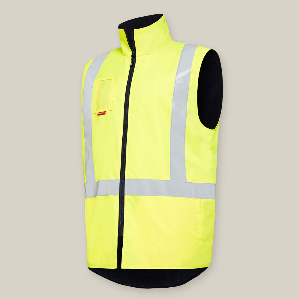 Y21480-HI-VIS TAPED ALL WEATHER FLEECE VEST